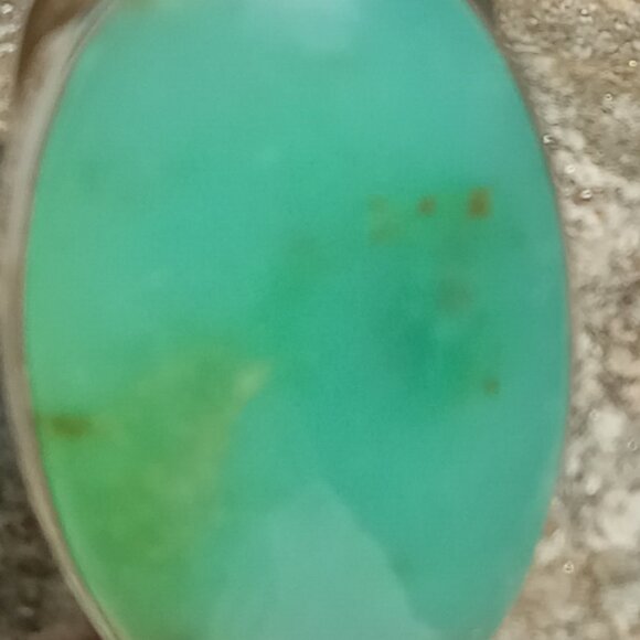 Statement Chrysoprase 925 Ring - Picture 3 of 5